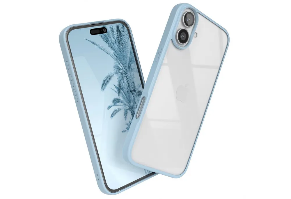 EAZY CASE Handyhülle Bumper Case für Apple iPhone 16 Plus 6,7 Zoll, Schutzhülle mit Kameraschutz kratzfest Back Cover Displayschutz Grün