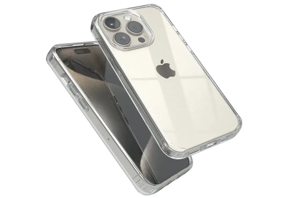 EAZY CASE Handyhülle Crystal Case für iPhone 15 / Plus / Pro / Pro Max 6,1 Zoll, Schutzhülle Kameraschutz Silikonhülle Transparent Handyhülle Slimcover