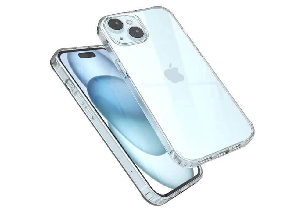 EAZY CASE Handyhülle Crystal Case für iPhone 15 / Plus / Pro / Pro Max 6,1 Zoll, Schutzhülle Kameraschutz Silikonhülle Transparent Handyhülle Slimcover