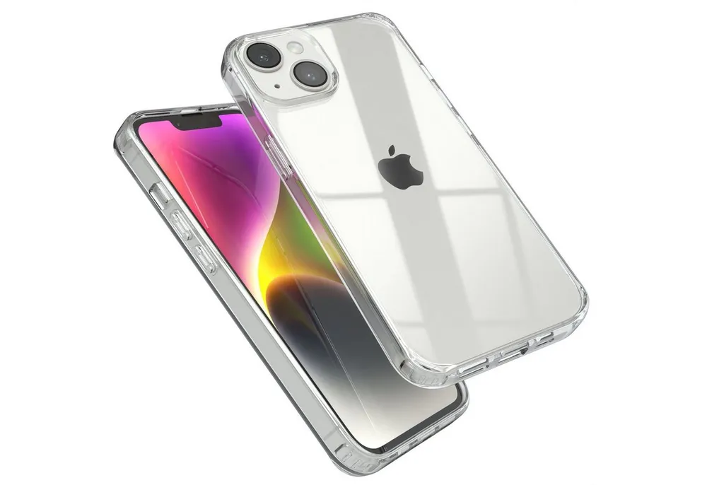 EAZY CASE Handyhülle Crystal Clear Case für Apple iPhone 14 6,1 Zoll, Schutzhülle Kameraschutz Silikonhülle Transparent Handyhülle Slimcover