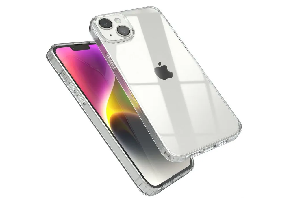 EAZY CASE Handyhülle Crystal Clear Case für Apple iPhone 14 Plus 6,7 Zoll, Schutzhülle Kameraschutz Silikonhülle Transparent Handyhülle Slimcover