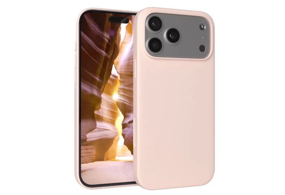 EAZY CASE Handyhülle für Apple iPhone 17 Pro Max Hülle Silikon 6,9 Zoll, Schutzhülle mit Kameraschutz stoßfest Bumper Case Rose