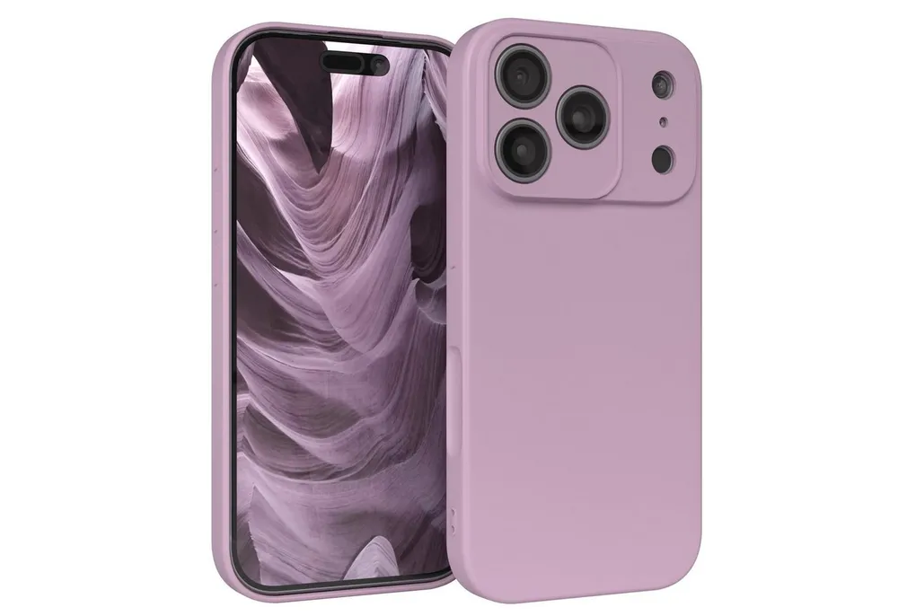 EAZY CASE Handyhülle für Apple iPhone 17 Pro Hülle Silikon 6,3 Zoll, Hülle mit Kameraschutz Handycase Soft Smart Slimcover Lila / Flieder