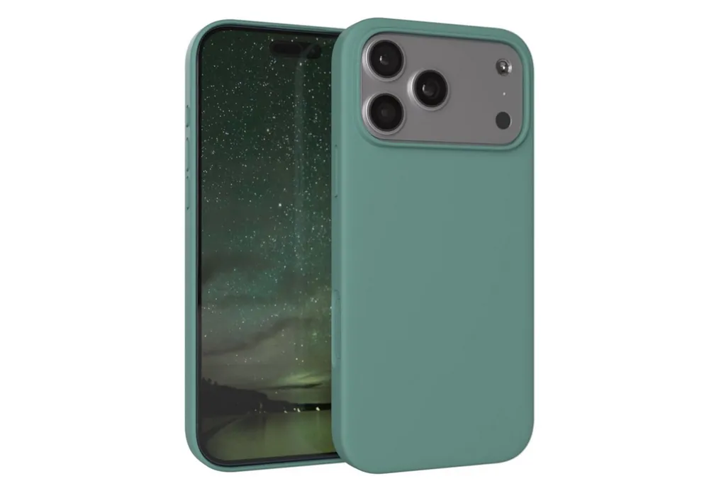 EAZY CASE Handyhülle für Apple iPhone 17 Pro Max Hülle Silikon 6,9 Zoll, Schutzhülle mit Kameraschutz Back Cover Bumper Case Case Dunkelgrün