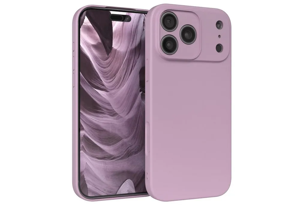 EAZY CASE Handyhülle für Apple iPhone 17 Pro Max Hülle Silikon 6,9 Zoll, Hülle mit Kameraschutz Handycase Soft Smart Slimcover Lila / Flieder