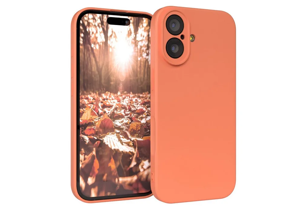 EAZY CASE Handyhülle für Apple iPhone 17 Hülle Silikon 6,3 Zoll, Schutzhülle mit Kameraschutz Telefonhülle elastisch Bumper tpu Orange