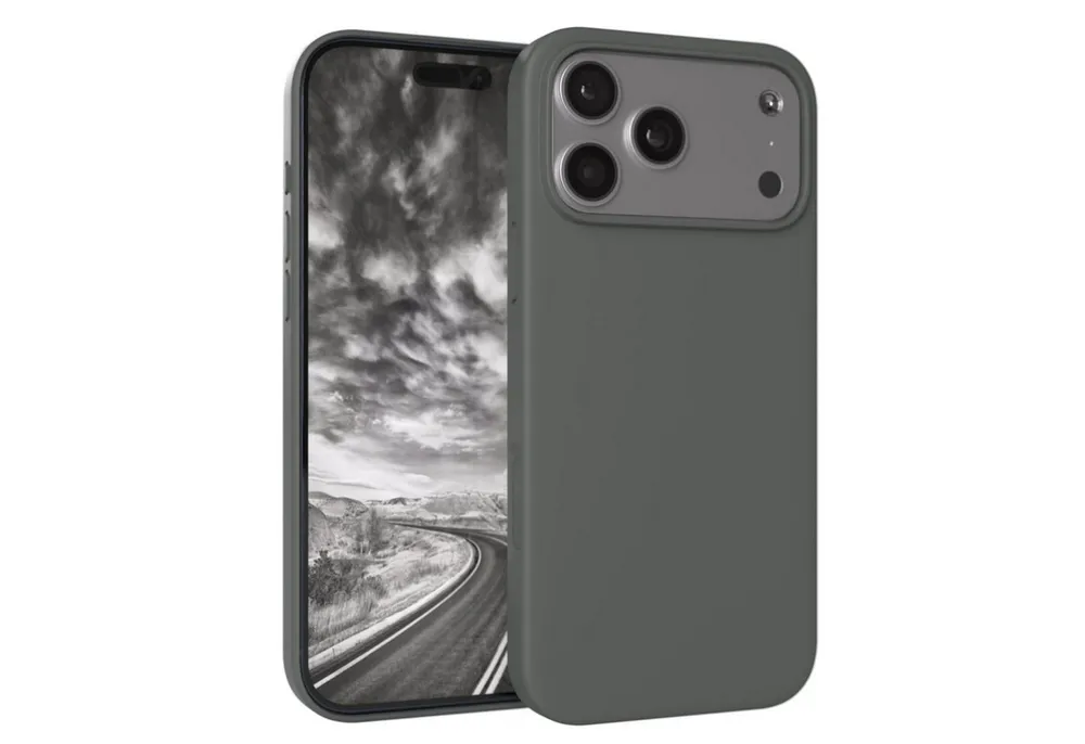 EAZY CASE Handyhülle für Apple iPhone 17 Pro Max Hülle Silikon 6,9 Zoll, Schutzhülle mit Kameraschutz Back Cover Hülle Slimcover Anthrazit Grau