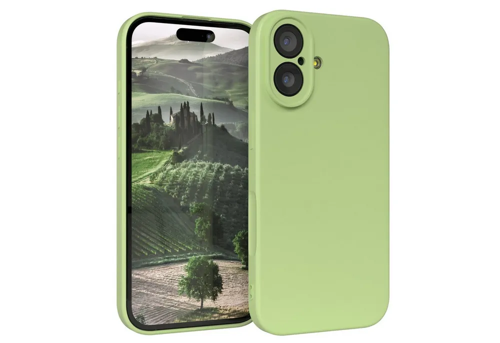 EAZY CASE Handyhülle für Apple iPhone 17 Hülle Silikon 6,3 Zoll, Smart Slimcover Matt Silikon Schutzhülle mit Kameraschutz tpu Grün