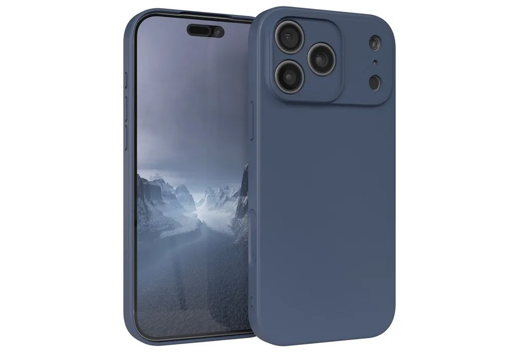 EAZY CASE Handyhülle für Apple iPhone 17 Pro Max Hülle Silikon 6,9 Zoll, Handy Softcase mattierte Silikonhülle Back Cover Soft Blau / Petrol