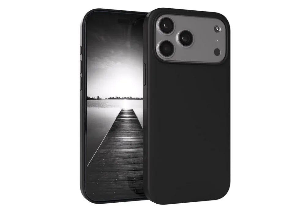 EAZY CASE Handyhülle für Apple iPhone 17 Pro Max Hülle Silikon 6,9 Zoll, Hülle mit Kameraschutz Bumper Silikonhülle stoßfest Slimcover Schwarz