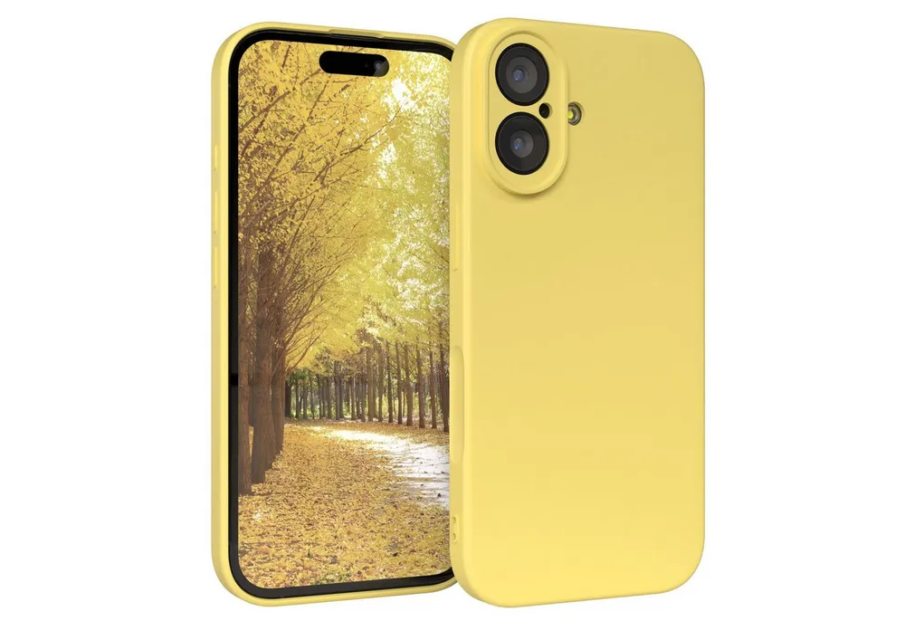 EAZY CASE Handyhülle für Apple iPhone 17 Hülle Silikon 6,3 Zoll, Handy Softcase stoßfest Hülle mit Kameraschutz Bumper Tpuhülle Gelb