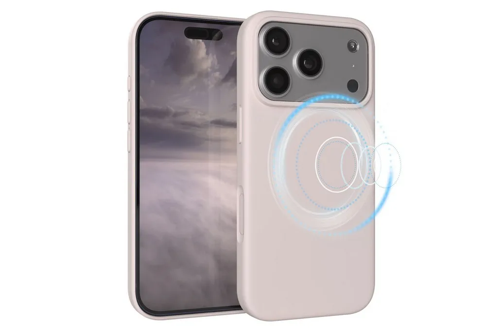 EAZY CASE Handyhülle für Apple iPhone 17 Pro Hülle Silikon 6,3 Zoll, Schutzhülle TPU MagSafe und Kameraschutz stoßfest Handyhülle Rose