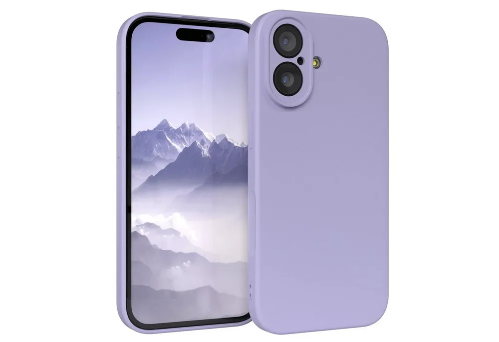 EAZY CASE Handyhülle für Apple iPhone 17 Hülle Silikon 6,3 Zoll, Silikonhülle stoßfest Smart Slimcover Case Dünn Blau Lila