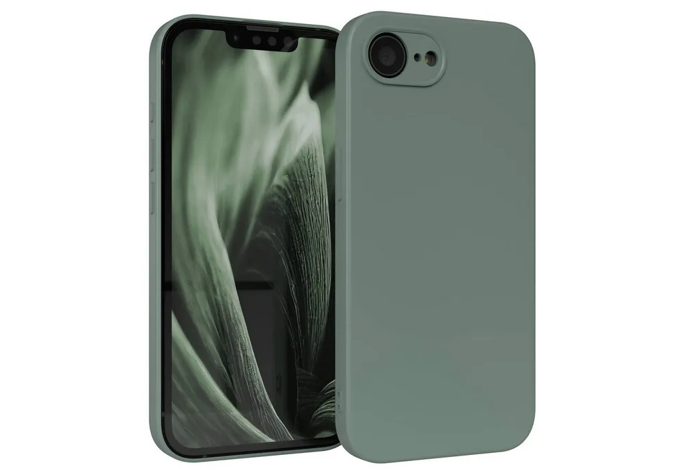EAZY CASE Handyhülle für Apple iPhone 16e Hülle Silikon 6,1 Zoll, Schutzhülle mit Kameraschutz stoßfest telefonhülle Matt Dunkelgrün