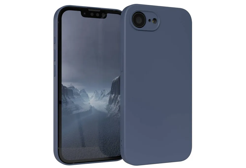 EAZY CASE Handyhülle für Apple iPhone 16e Hülle Silikon 6,1 Zoll, Handy Softcase mattierte Silikonhülle Back Cover Soft Blau / Petrol