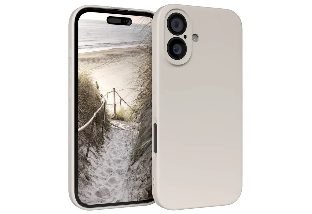 EAZY CASE Handyhülle für Apple iPhone 16 Hülle Silikon 6,1 Zoll, Bumper Case Matt Slimcover Silikonschutzhülle elastisch Polarstern