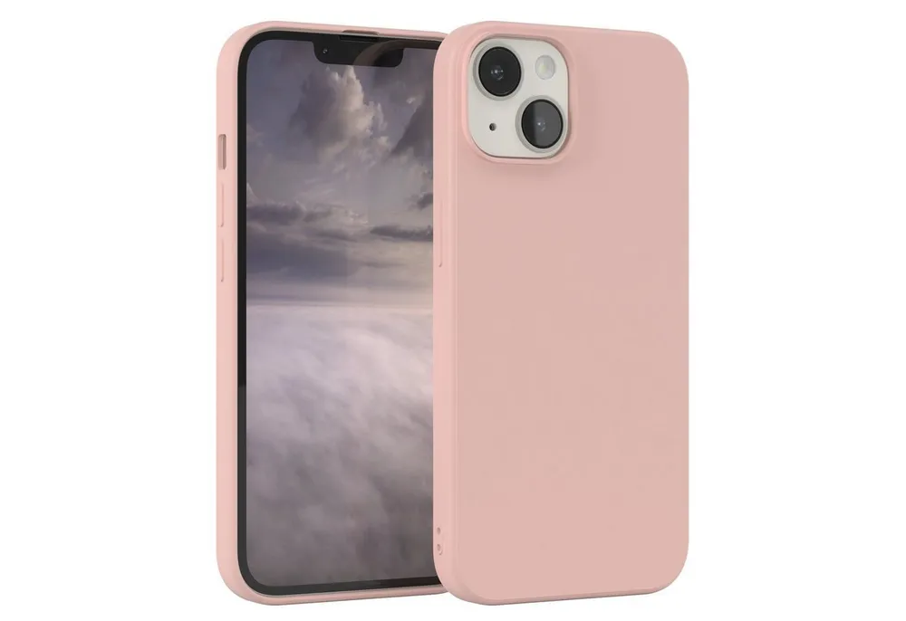 EAZY CASE Handyhülle für Apple iPhone 14 Hülle Silikon 6,1 Zoll, Hülle mit Kameraschutz Bumper Case silikonschutzhülle Rosa / Altrosa