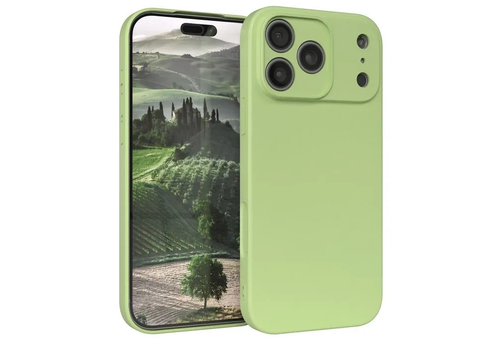 EAZY CASE Handyhülle für Apple iPhone 17 Pro Max Hülle Silikon 6,9 Zoll, Smart Slimcover Matt Silikon Schutzhülle mit Kameraschutz tpu Grün