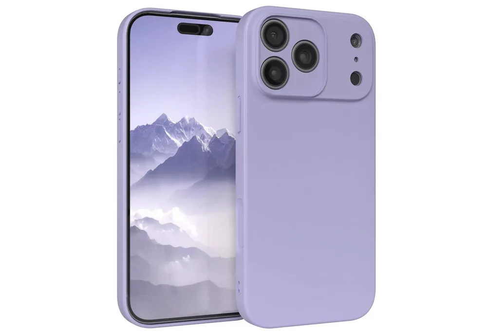 EAZY CASE Handyhülle für Apple iPhone 17 Pro Max Hülle Silikon 6,9 Zoll, Silikonhülle stoßfest Smart Slimcover Case Dünn Blau Lila