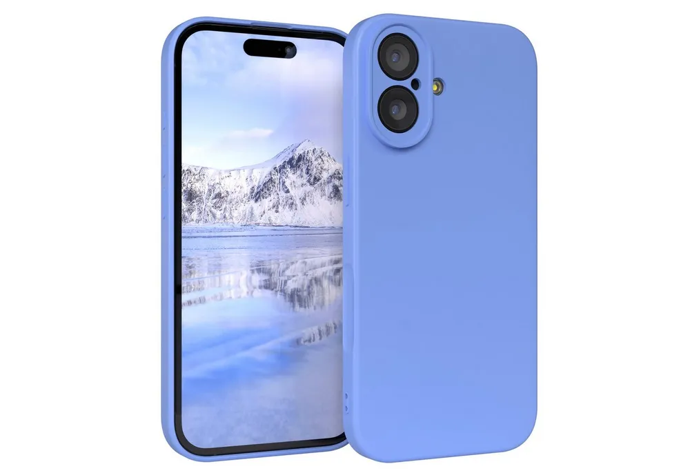 EAZY CASE Handyhülle für Apple iPhone 17 Hülle Silikon 6,3 Zoll, Silikon Schutzhülle mit Kameraschutz kratzfest Back Cover Ultramarin