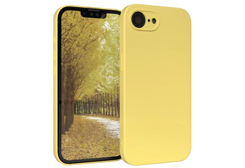 EAZY CASE Handyhülle für Apple iPhone 16e Hülle Silikon 6,1 Zoll, Handy Softcase stoßfest Hülle mit Kameraschutz Bumper Tpuhülle Gelb
