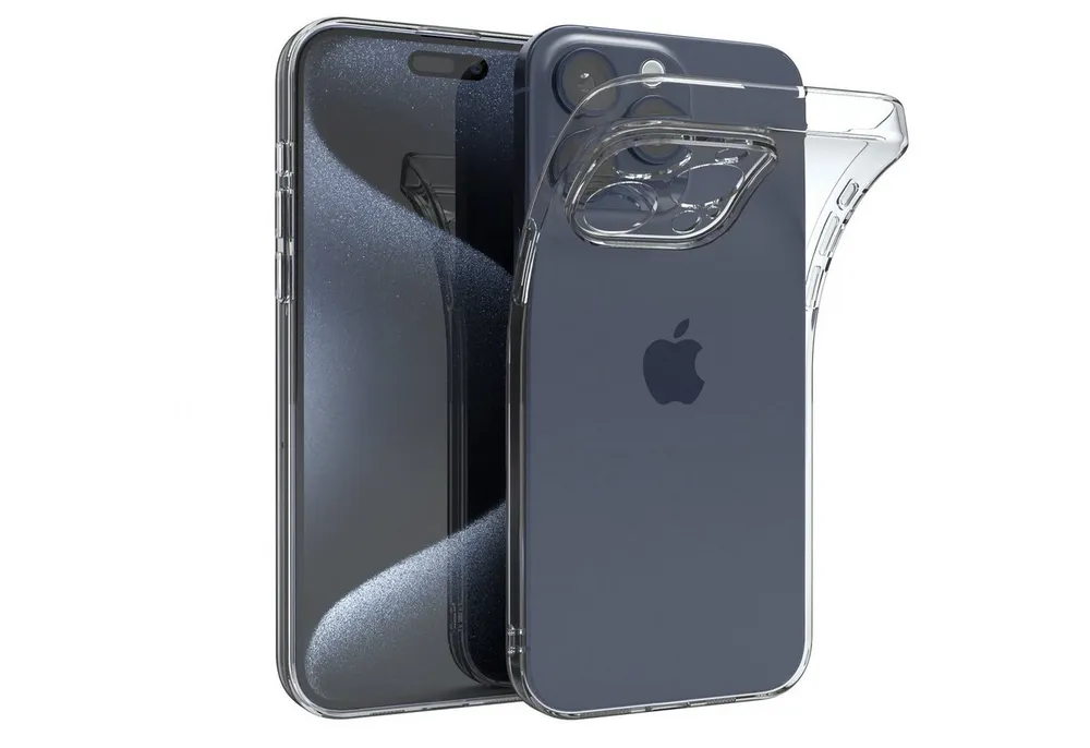 EAZY CASE Handyhülle für iPhone 15 / 15 Plus / 15 Pro / 15 Pro Max Case 6,7 Zoll, durchsichtige Hülle Ultra Dünn Silikon Backcover TPU Telefonhülle Klar