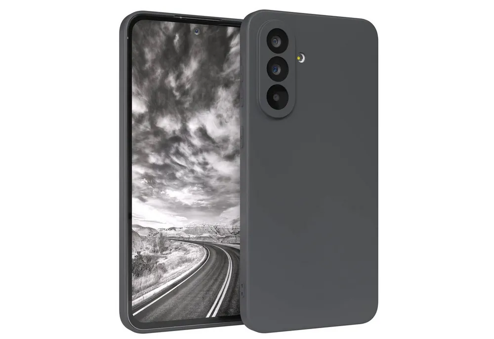 EAZY CASE Handyhülle für Samsung Galaxy A56 Hülle Silikon 6,7 Zoll, Hülle mit Kameraschutz Handycase Soft Smart Slimcover matt Dunkelgrau