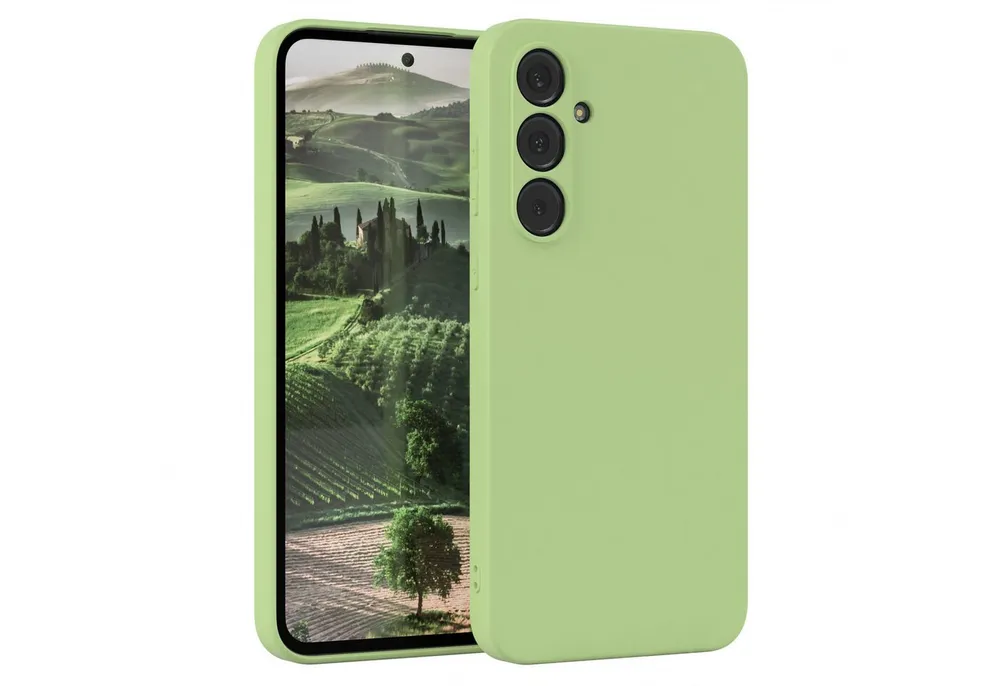 EAZY CASE Handyhülle für Samsung Galaxy A55 Hülle Silikon 6,6 Zoll, Smart Slimcover Matt Silikon Schutzhülle mit Kameraschutz tpu Grün