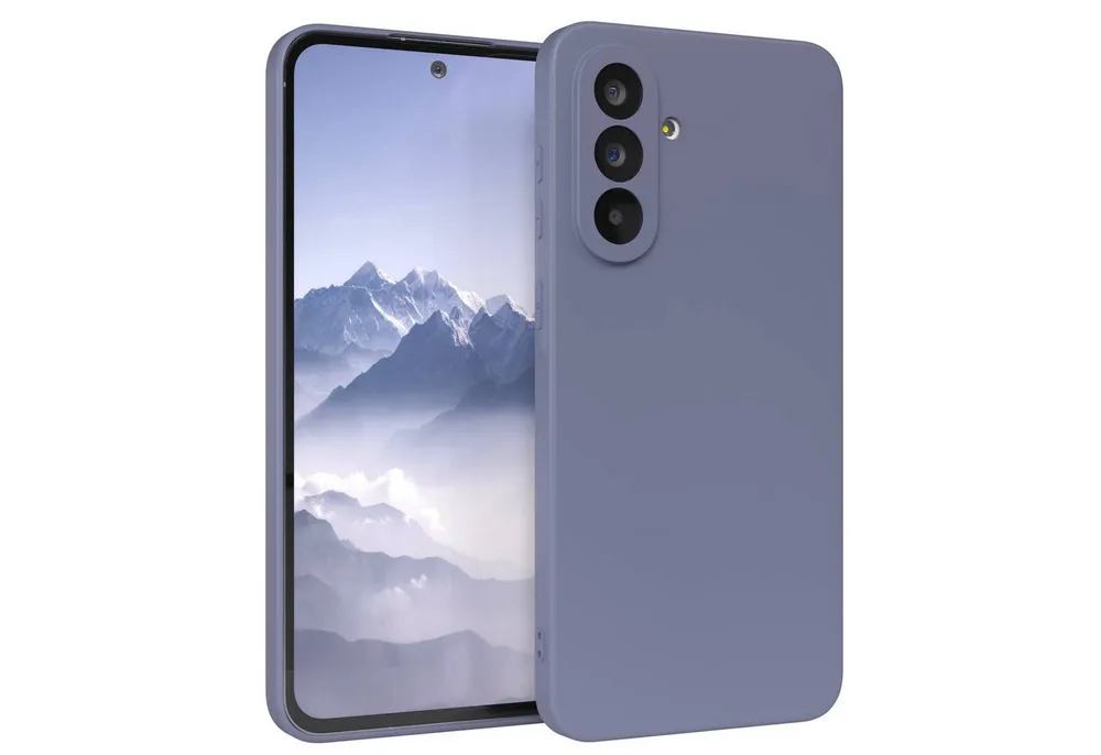 EAZY CASE Handyhülle für Samsung Galaxy A56 Hülle Silikon 6,7 Zoll, Silikon Schutzhülle mit Kameraschutz Matt Back Cover Soft Eis Blau