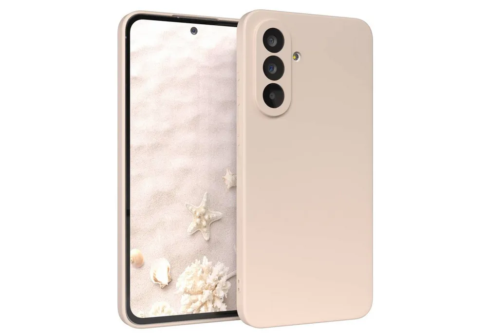 EAZY CASE Handyhülle für Samsung Galaxy A56 Hülle Silikon 6,7 Zoll, Bumper Case Matt Slimcover Silikonschutzhülle elastisch Taupe / Beige
