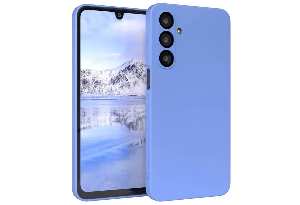 EAZY CASE Handyhülle für Samsung Galaxy A16 Hülle Silikon 6,7 Zoll, Silikon Schutzhülle mit Kameraschutz kratzfest Back Cover Ultramarin
