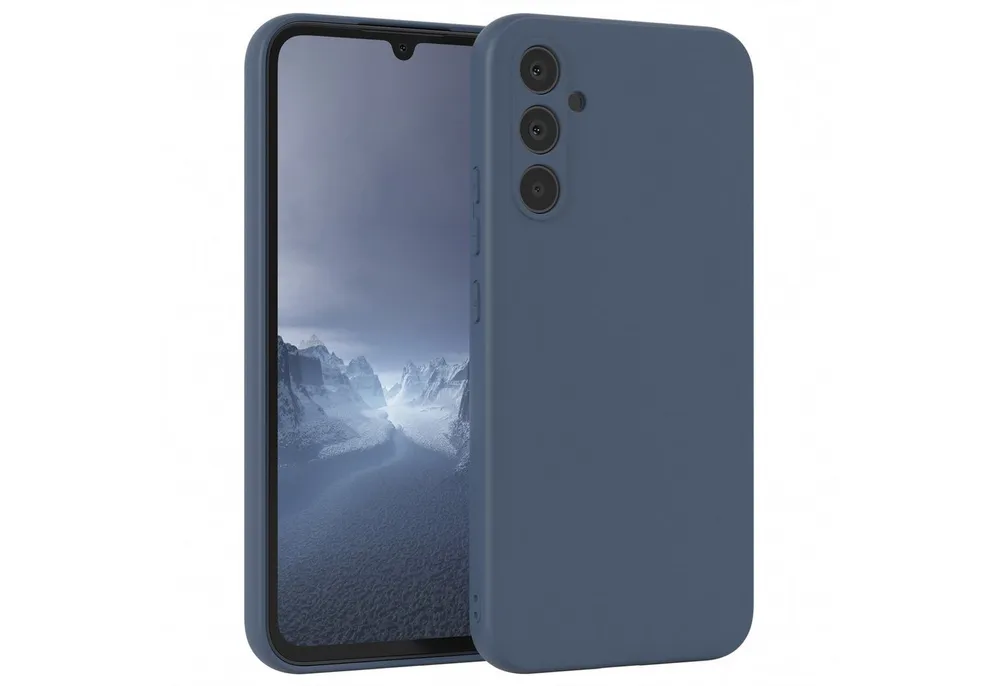 EAZY CASE Handyhülle für Samsung Galaxy A34 Hülle Silikon 6,6 Zoll, Handy Softcase mattierte Silikonhülle Back Cover Soft Blau / Petrol