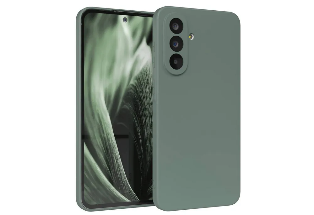 EAZY CASE Handyhülle für Samsung Galaxy A56 Hülle Silikon 6,7 Zoll, Schutzhülle mit Kameraschutz stoßfest telefonhülle Matt Dunkelgrün