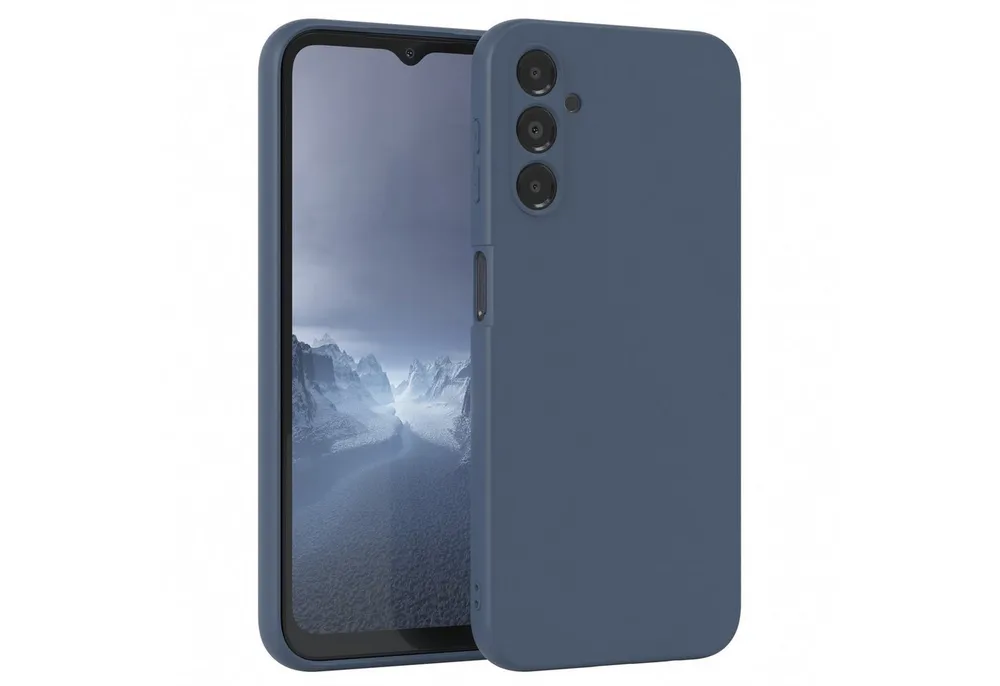 EAZY CASE Handyhülle für Samsung Galaxy A14 5G Hülle Silikon 6,6 Zoll, Handy Softcase mattierte Silikonhülle Back Cover Soft Blau / Petrol