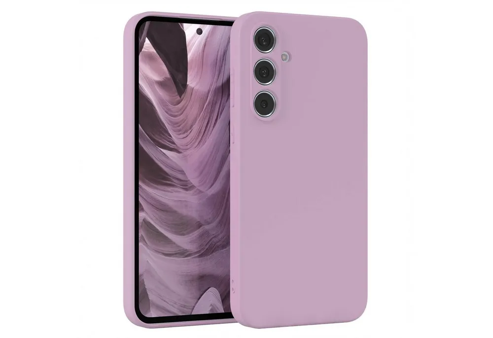 EAZY CASE Handyhülle für Samsung Galaxy A35 Hülle Silikon 6,6 Zoll, Hülle mit Kameraschutz Handycase Soft Smart Slimcover Lila / Flieder