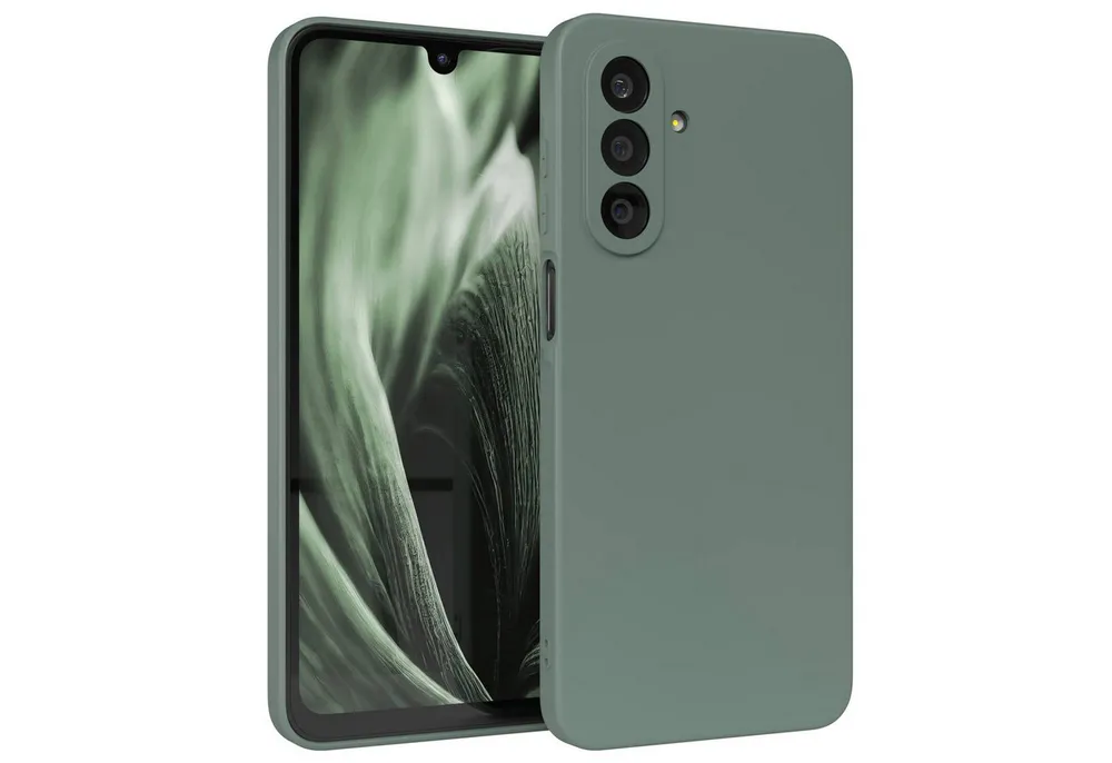 EAZY CASE Handyhülle für Samsung Galaxy A26 Hülle Silikon 6,7 Zoll, Schutzhülle mit Kameraschutz stoßfest telefonhülle Matt Dunkelgrün