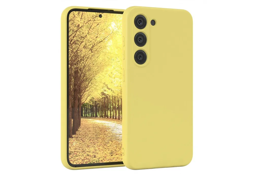 EAZY CASE Handyhülle für Samsung Galaxy S23 Hülle Silikon 6,1 Zoll, Handy Softcase stoßfest Hülle mit Kameraschutz Bumper Tpuhülle Gelb