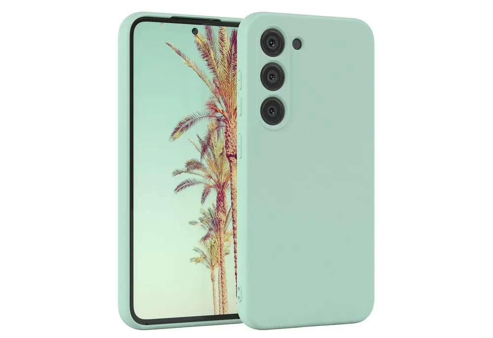 EAZY CASE Handyhülle für Samsung Galaxy S23 Hülle Silikon 6,1 Zoll, Hülle Silikon kratzfest Smart Slimcover Bumper Case Etui Mint Grün