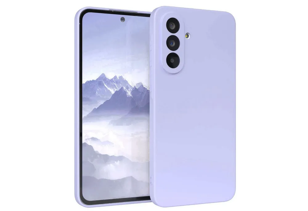 EAZY CASE Handyhülle für Samsung Galaxy A56 Hülle Silikon 6,7 Zoll, Silikonhülle stoßfest Smart Slimcover Case Dünn Blau Lila