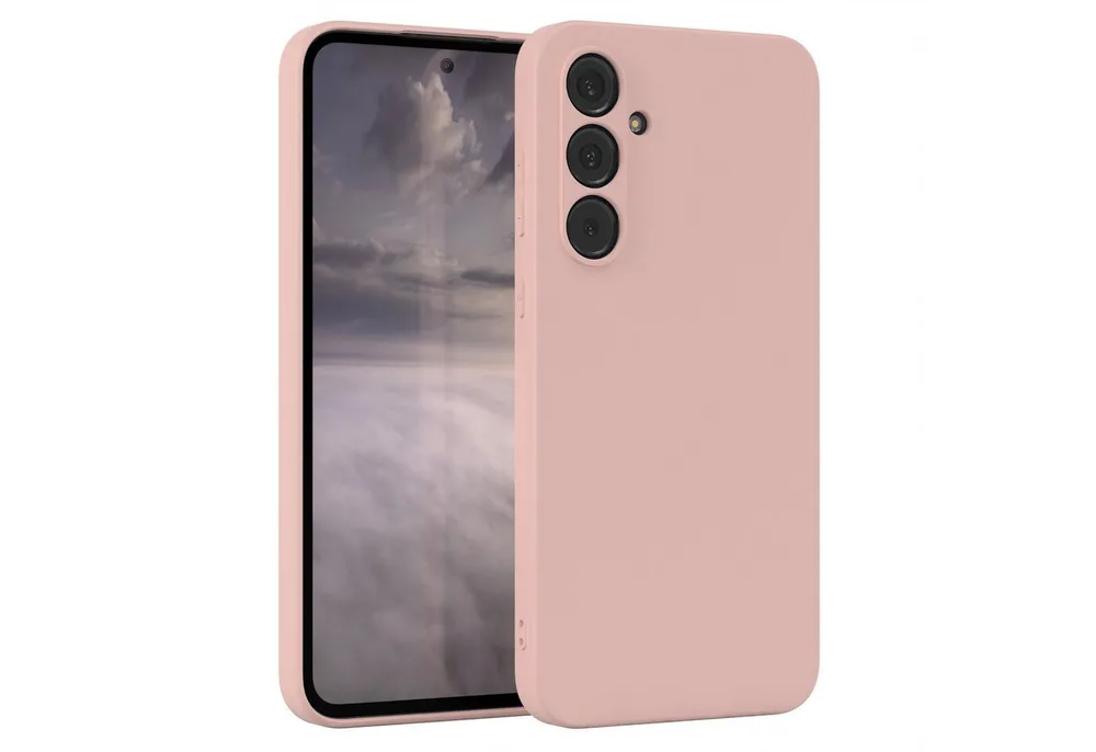 EAZY CASE Handyhülle für Samsung Galaxy A55 Hülle Silikon 6,6 Zoll, Hülle mit Kameraschutz Bumper Case Silikonschutzhülle Rosa / Altrosa