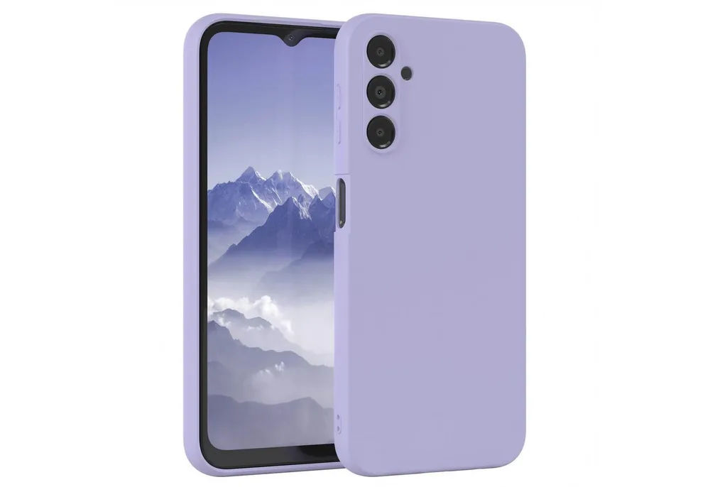 EAZY CASE Handyhülle für Samsung Galaxy A14 5G Hülle Silikon 6,6 Zoll, Silikonhülle stoßfest Smart Slimcover Case Dünn Blau Lila