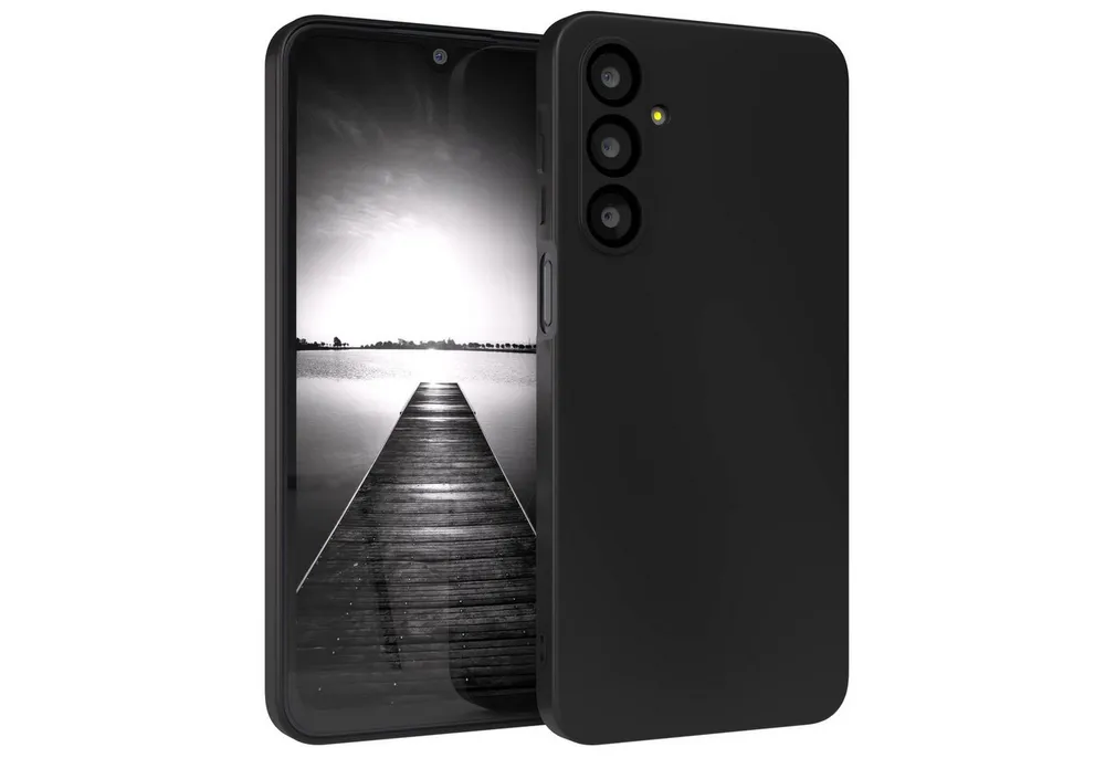EAZY CASE Handyhülle für Samsung Galaxy A16 Hülle Silikon 6,7 Zoll, Silikon Schutzhülle mit Kameraschutz kratzfest Back Cover Etui Schwarz