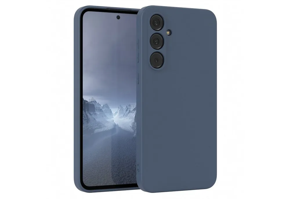 EAZY CASE Handyhülle für Samsung Galaxy A55 Hülle Silikon 6,6 Zoll, Handy Softcase mattierte Silikonhülle Back Cover Soft Blau / Petrol