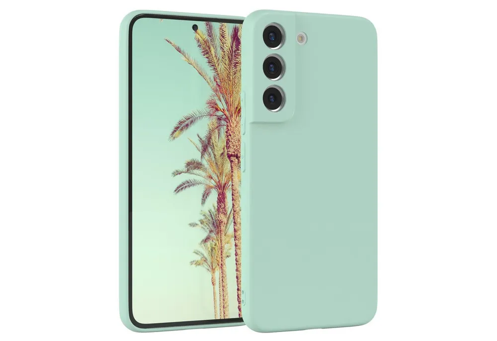 EAZY CASE Handyhülle für Samsung Galaxy S22 5G Hülle Silikon 6,1 Zoll, Hülle Silikon kratzfest Smart Slimcover Bumper Case Etui Mint Grün