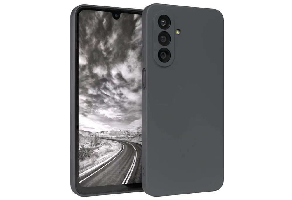 EAZY CASE Handyhülle für Samsung Galaxy A26 Hülle Silikon 6,7 Zoll, Hülle mit Kameraschutz Handycase Soft Smart Slimcover matt Dunkelgrau