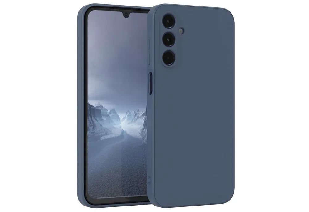 EAZY CASE Handyhülle für Samsung Galaxy A15 5G Hülle Silikon 6,5 Zoll, Handy Softcase mattierte Silikonhülle Back Cover Soft Blau / Petrol