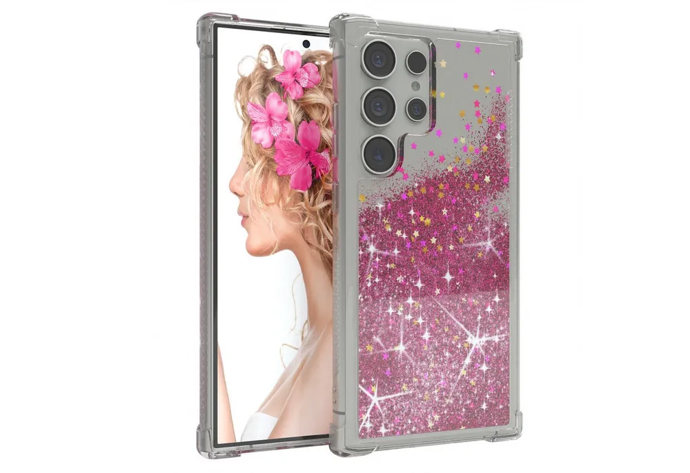 EAZY CASE Handyhülle Liquid Glittery Case für Samsung Galaxy S24 Ultra 6