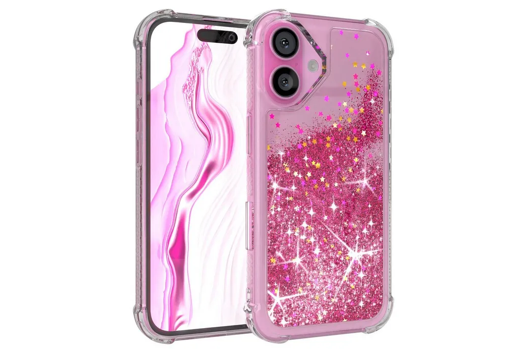 EAZY CASE Handyhülle Liquid Glittery Case für Apple iPhone 16 6
