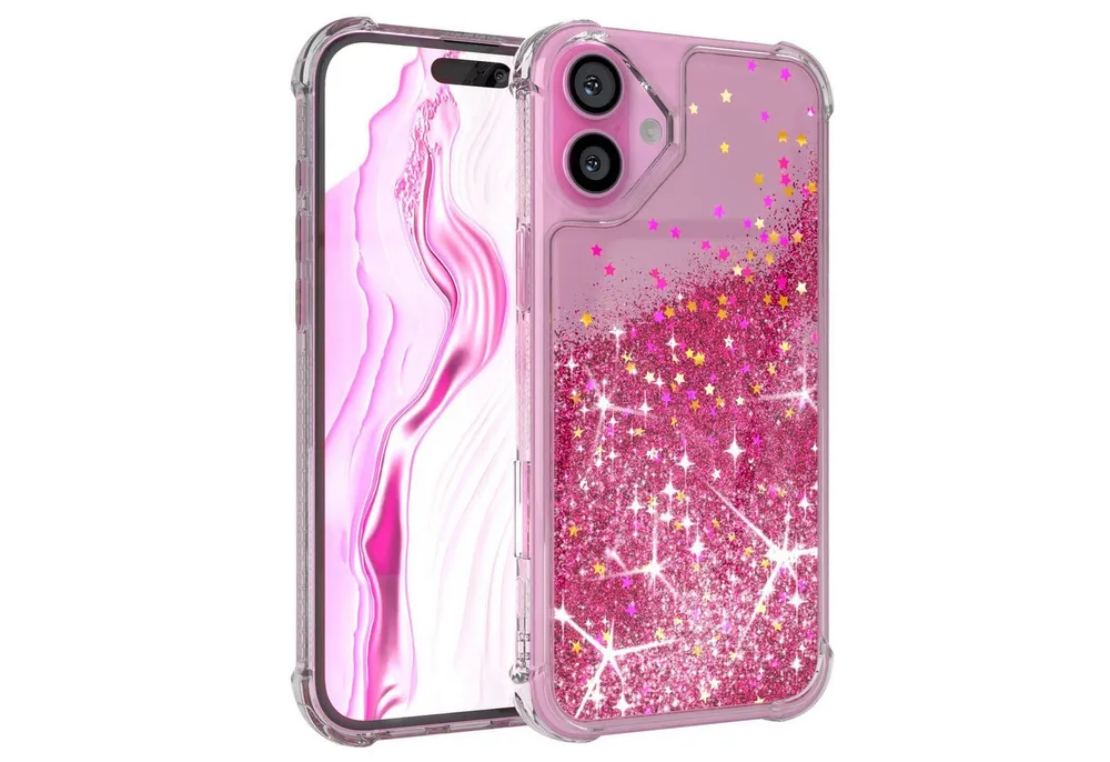 EAZY CASE Handyhülle Liquid Glittery Case für Apple iPhone 16 Plus 6