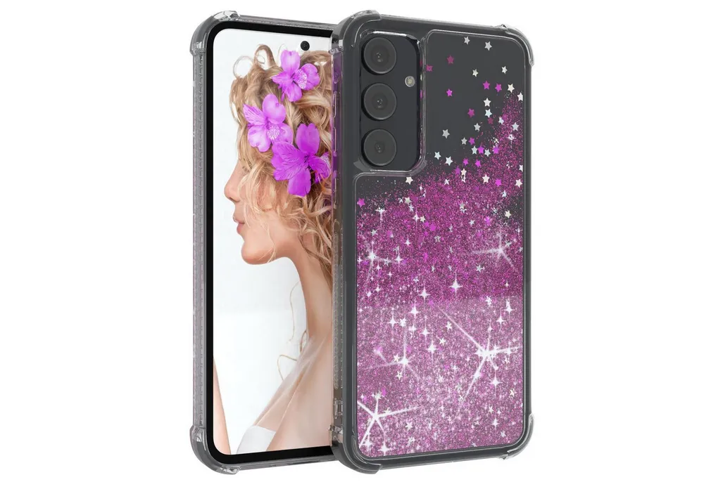 EAZY CASE Handyhülle Liquid Glittery Case für Samsung Galaxy A35 6